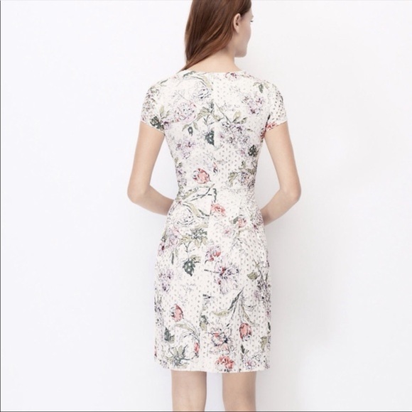 NWOT Ann Taylor Floral Eyelet Dress SZ 00P - Picture 2 of 5